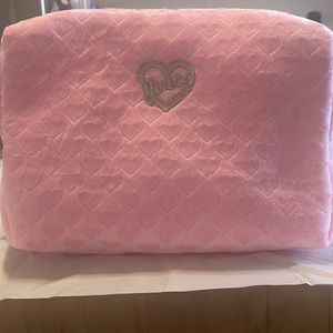 Juicy couture pink velour cosmetics bag